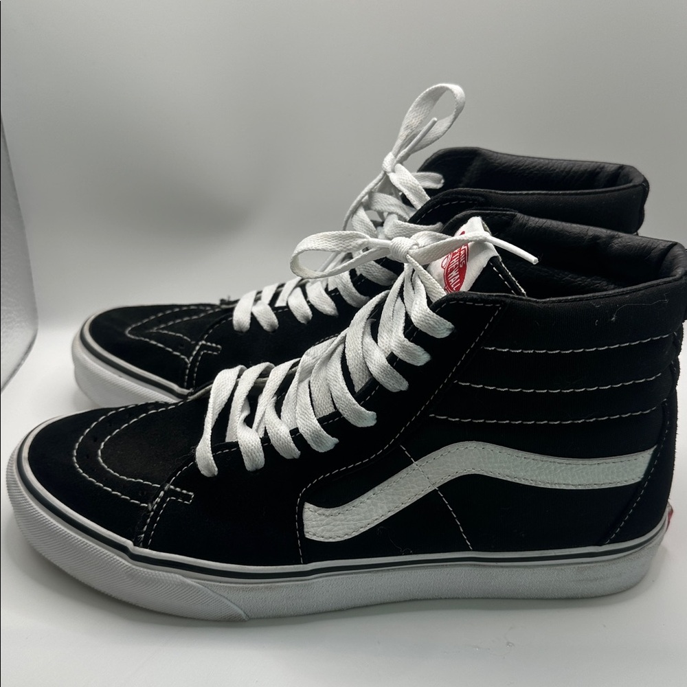 Vans Black & White High-Top Skate Sneakers